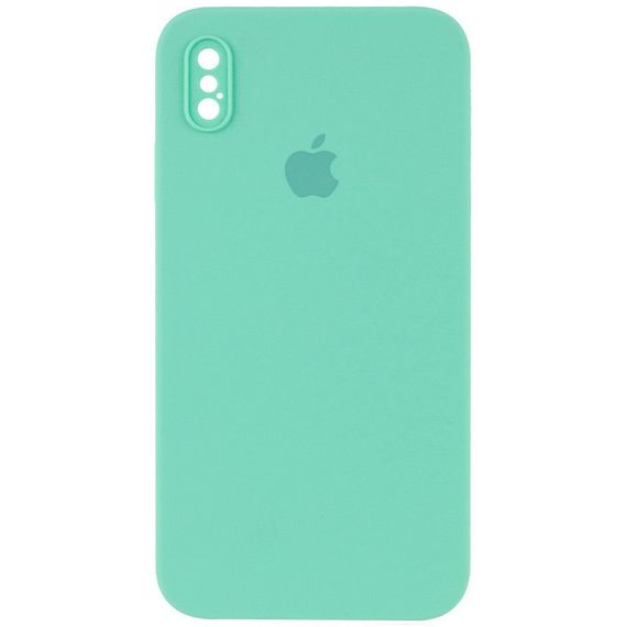 Чехол Silicone Case Square Full Camera Protective (AA) для Apple iPhone XS / X (5.8")