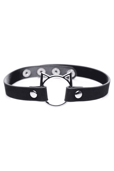 Чокер Master Series Kinky Kitty Ring Slim Choker Чорний One Size