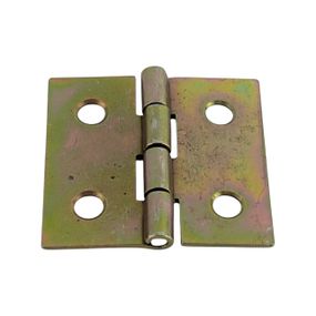 Петля мебельная 35 мм, желтая оцинковка, накладная, стальная