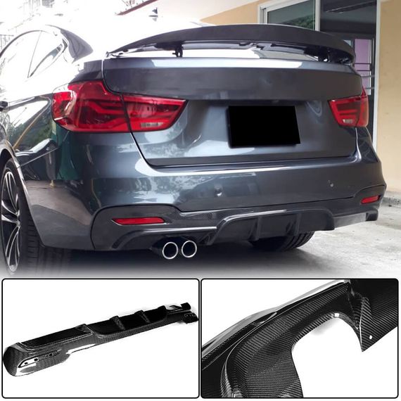 Дифузор заднього бампера V1 (для F34 M-Sport, Карбон) для BMW 3 серія F-30/31/34 2012-2019 рр