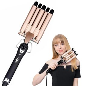 Плойка для завивки волос пять волн  Geemy GM-2933, 65Вт / Керамические щипцы для укладки волос с регулятором