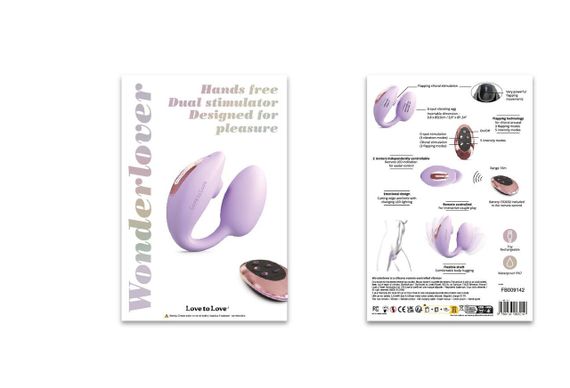 Віброяйце з вакуумною кліторальною стимуляцією Love To Love Wonderlover VIVA MAUVE sexstyle | Зображення 6