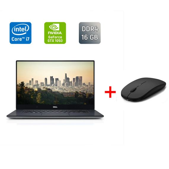 Ігровий ноутбук Б-клас Dell XPS 15 9560 / 15.6" (1920x1080) IPS / Intel Core i7-7700HQ (4 (8) ядра по 2.8 - 3.8 GHz) / 16 GB DDR4 / 512 GB SSD / nVidia Geforce GTX 1050, 4 GB GDDR5, 128-bit / USB Type-C / HDMI б/в + Подарунок Миша / USB