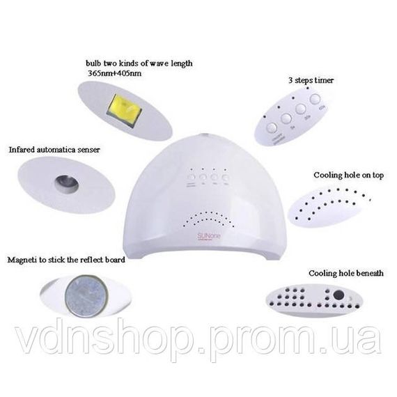 Ультрафіолетова світлодіодна лампа для сушіння гель-лаку Sun, Лампи робочі для манікюру MJ-21 | Зображення 3