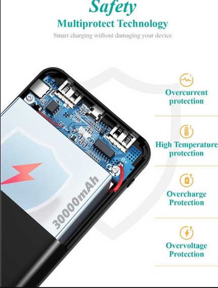 Повербанк Powerbank 30000 D-808 А 819 зовнішній акумулятор із сонячними батареями   знижка | Зображення 6