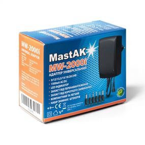 Універсальний блок живлення MastAK MW-2000i (9v-24v 2250mA)