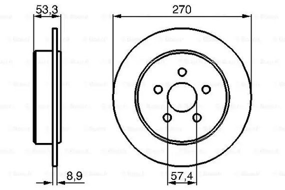 Диск гальмівний DODGE STRATUS, CHRYSLER CIRRUS, BOSCH (0986478514) | Зображення 4