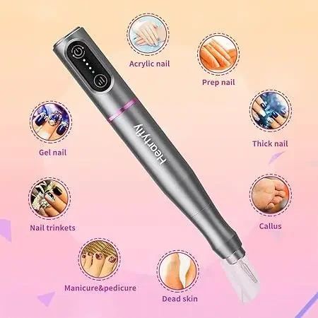 Фрезер для нігтів, набір пилок для нігтів 13 в 1, професійний портативний фрезер | Зображення 4