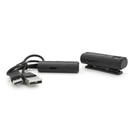 Петличний бездротовий мікрофон M9, роз'єм Lighting, вбудований акумулятор 80 mAh, Black, Box | Зображення 2
