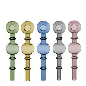 Скляна Трубка Вапорайзер 15 см "Oil Pipe Two Balls Multicolor"