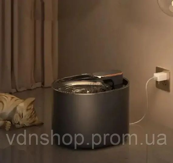 Автоматичний поїльник для котів 3 л, зі світильником, безшумний, питний, USB | Зображення 1