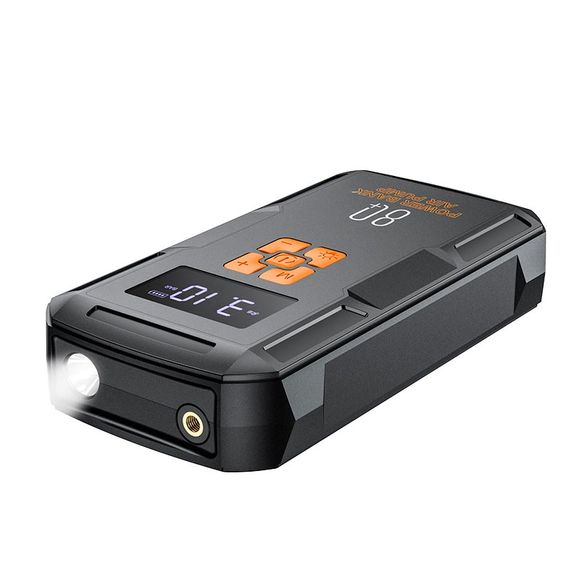 Бустер + насос для авто HOCO QS2 Land portable smart air Pump emergency with start-up power bank 800A (8000mAh) | Зображення 3