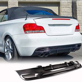Диффузор заднего бампера V1 для E82/E88 M-Sport, Карбон для BMW 1 серия E81/82/87/88 2004-2011 гг