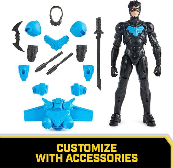 Оригинал DC Comics Batman Adventures Nightwing Бэтмен 30 см игровая фигурка Найтвинг с комплектом брони | Зображення 4