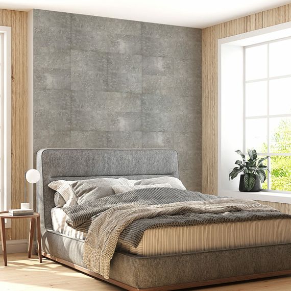 Самоклеюча вінілова плитка 600х300х1,5мм Сріблястий мармур, ціна за 1 шт. (СВП-103) Глянець SW-00000290 | Зображення 4