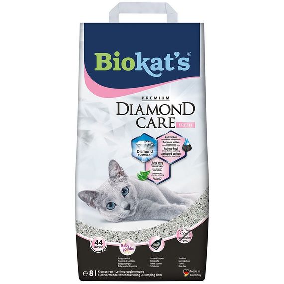 Наповнювач Biokats для котячого туалету Diamond Fresh бентонітовий 8 л