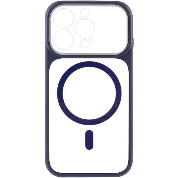 Чохол TPU+PC GETMAN Moon Clear with Magnetic Fit для Apple iPhone 13 Pro Max (6.7") Blue | Зображення 1