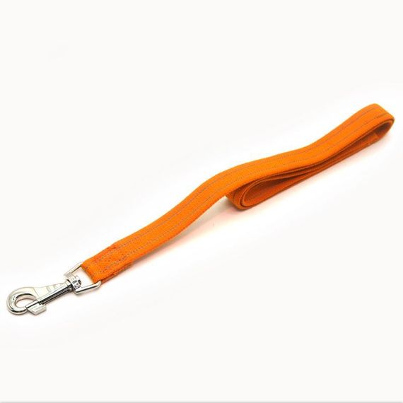 Поводок брезентовый светоотражающий для собак Zoo-hunt ПБ 2,5 см 120 см оранжевый | Зображення 1