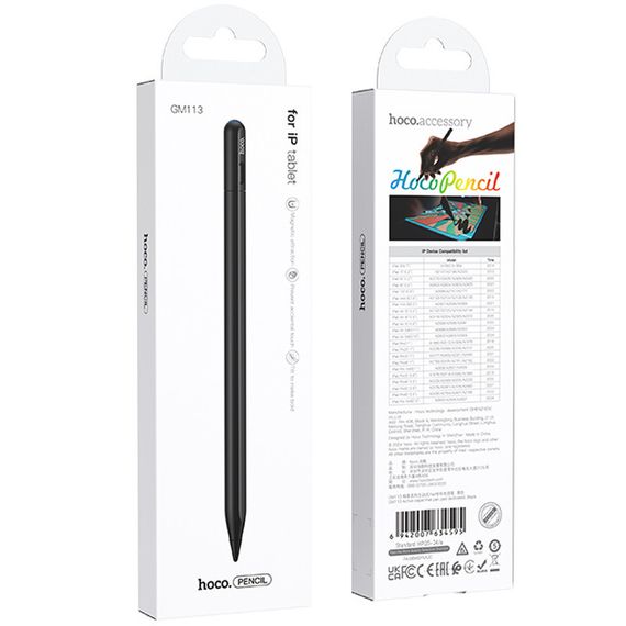 Стилус Hoco GM113 Active capacitice pen for iPad Black | Зображення 1
