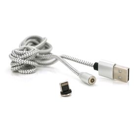Магнитный кабель PiPo USB 2.0/Lighting, 2m, 2А, тканевая оплетка, брон арт.18169