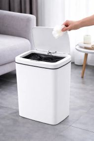 Ведро для мусора со смарт-датчиком приближение Smart trash can 16 л Белый