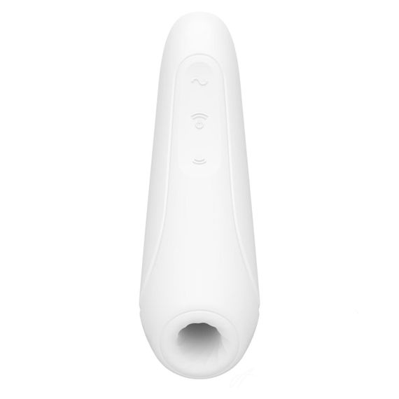 Вакуумный клиторальный стимулятор Satisfyer Curvy 1+ White с управлением через интернет Sex Aura | Зображення 3