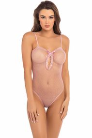 Боді в сітку UNDONE SEE THROUGH BODYSUIT PINK, OS sexstyle