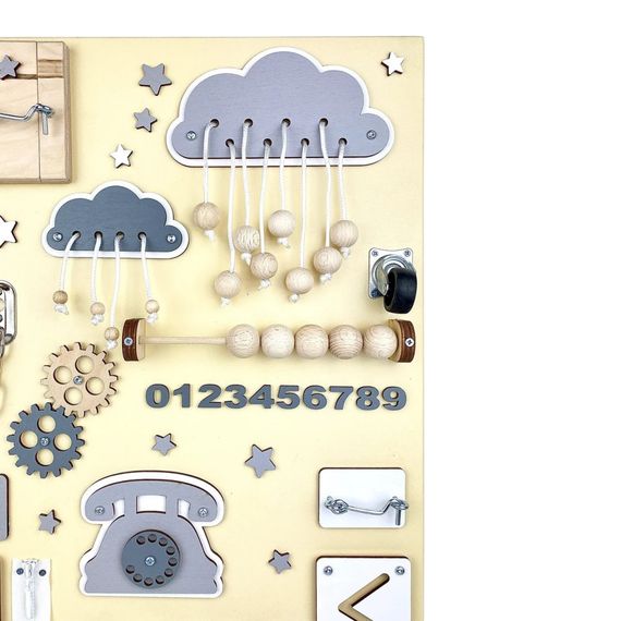 Розвиваюча іграшка для малюків Бізіборд TG100007, 60х40 см, Жовтий | Зображення 2