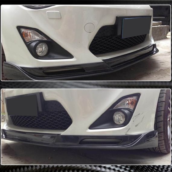 Накладка на передній бампер Lip (Карбон) для Subaru BRZ 2012-2021 рр | Зображення 2