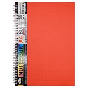 Блокнот А4 АП-1502(Orange) 80 листов, пружина сбоку