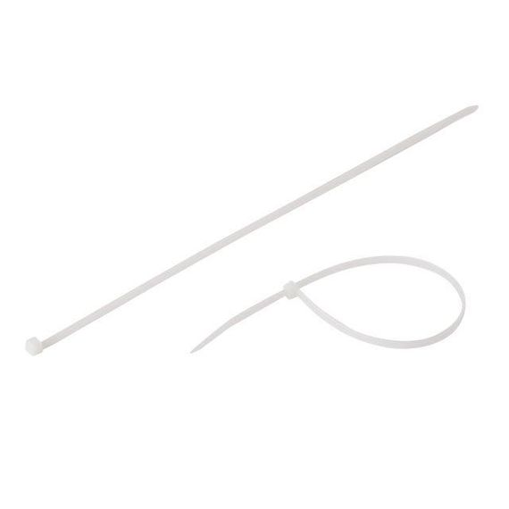 Хомут пластиковий білий (стійка нейлонова), 4.8x300 мм INTERTOOL TC-48301 | Зображення 2