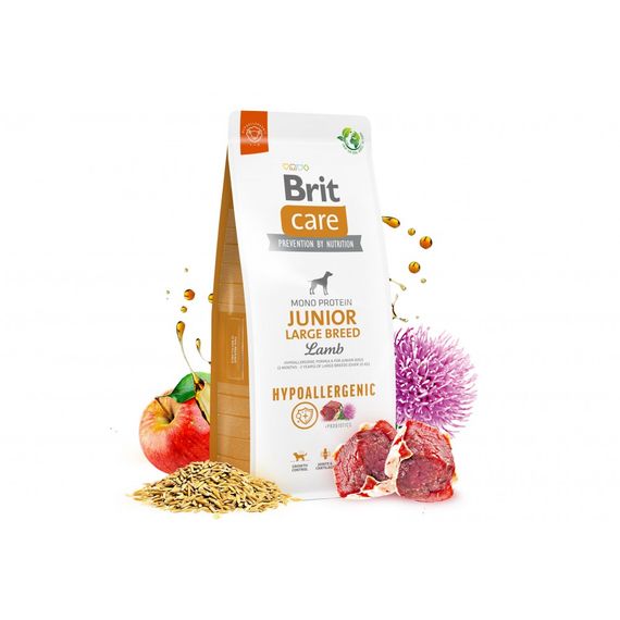 Корм сухий Brit Care Dog Hypoallergenic Junior Large Breed для молодих собак великих порід гіпоалергенний з ягням 12 кг | Зображення 5