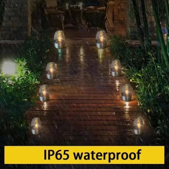 Вулична свічка SL-060 із сонячною батареєю, декоративні нічники для газону, світильник 6 шт | Зображення 2