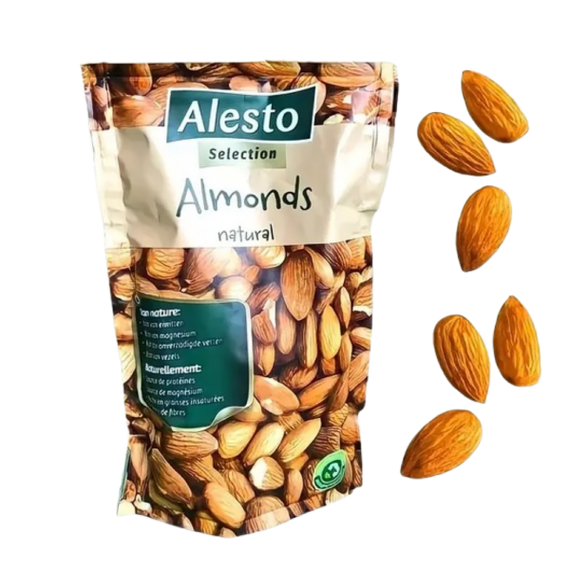 Орехи миндаль сушеный чищеный Alesto Almonds, 200 г, Германия, не горький, необжареный, несоленый