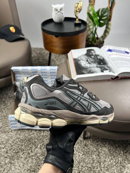 Чоловічі кросівки ASICS Gel-NYC Grey Beige Brown (замша , текстиль) 43 27,5 | Зображення 4