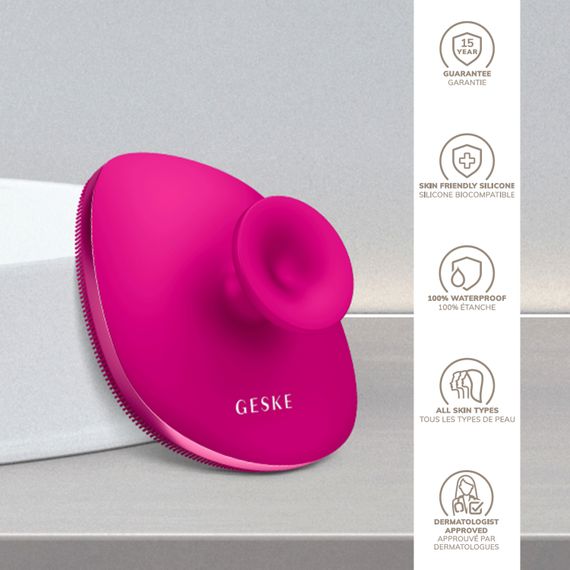Щітка для тіла GESKE Body Brush metal 4в1 starlight, Малиновий | Зображення 2