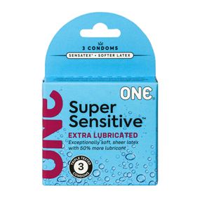 Презерватив ONE Super Sensitive, 1 шт, гладкий, с дополнительной смазкой
