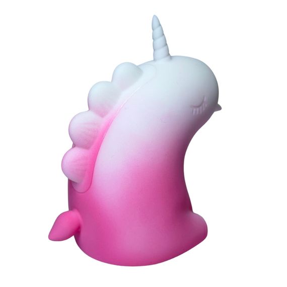 Стимулятор клітора з довгим обертовим язичком UNIVIBE Єдиноріг, 10 режимів, градієнт біло-рожевий Sex Aura | Зображення 5