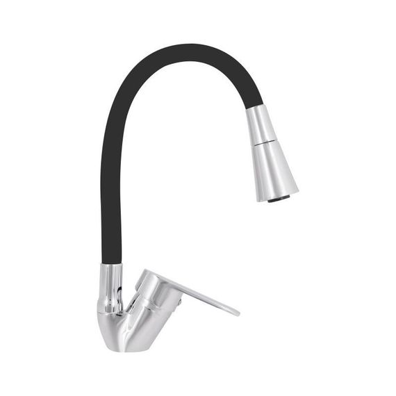 Змішувач для кухні Lidz Tani 008F3 з гнучким виливом (k40) LDTAN008F3BCR39484 Chrome/Black | Зображення 4