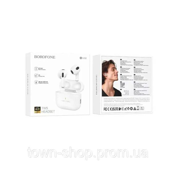 Наушники Bluetooth Borofone BW58, White, Кейс | Зображення 3