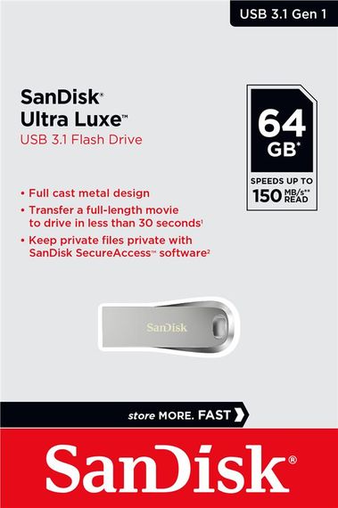 Накопитель SanDisk 64GB USB 3.1 Ultra Luxe (SDCZ74-064G-G46) | Зображення 4