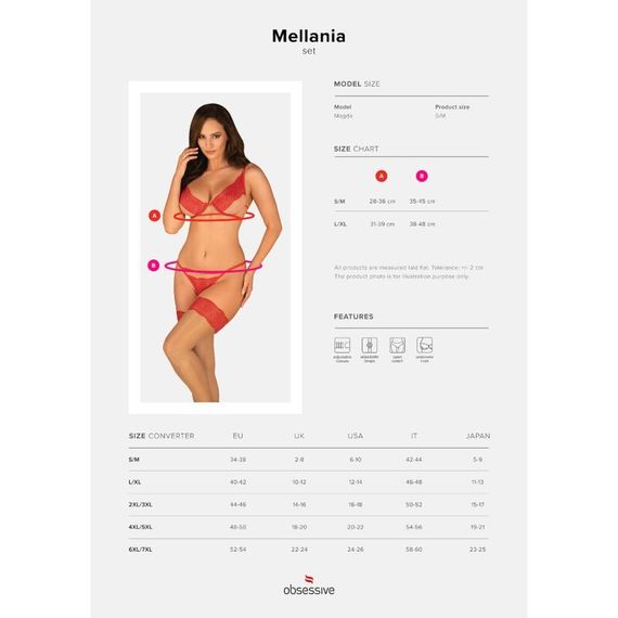 Комплект Obsessive Mellania L/XL | Зображення 5