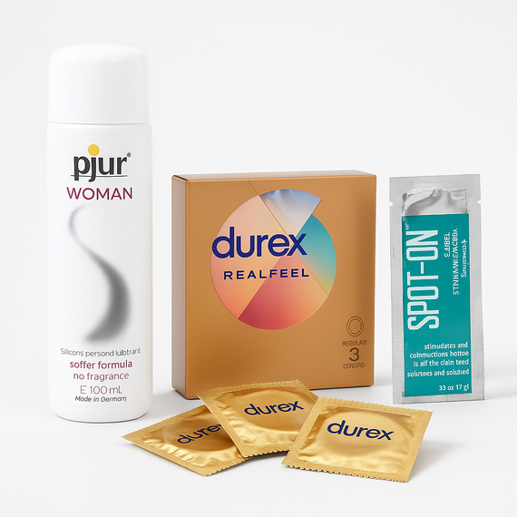 COMBO набір (Doc Johnson + Pjur Woman + Durex) M