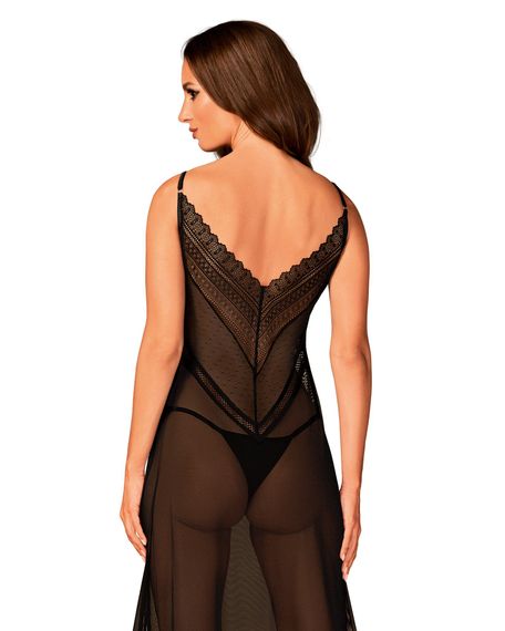 Пеньюар довгий Obssesive Estiqua chemise XL/2XL | Зображення 3