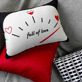 Подушка интерьерная с мешковины Full of love 45x32 (43PHB_21L004)