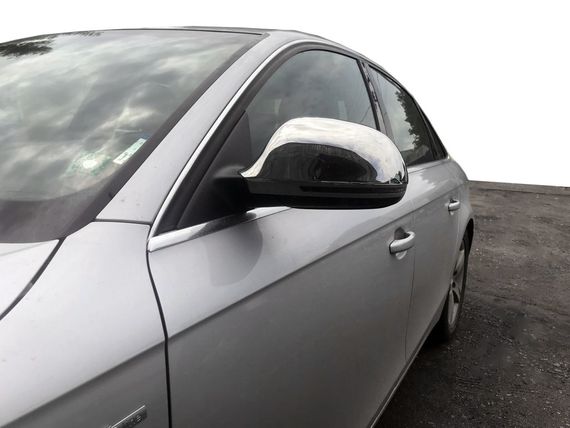 Накладки на дзеркала 2008-2010 (2 шт., нерж.) для Ауди A4 B8 рр