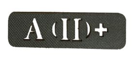 Шеврони  Група крові A (II) + (8*2)  хакі Лазерна перфорація