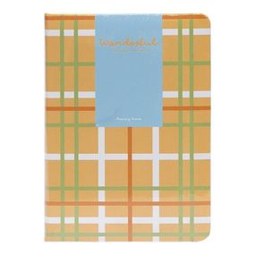 Блокнот A6 "Wonderful" 6701-1 твердий перепліт, 2 закладки та 2 гумки для ручок 80 аркушів 10х14,5 см Помаранчевий