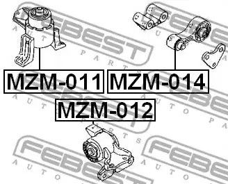 Подушка двигуна Mazda 6 02-07 Л., FEBEST (MZM012) | Зображення 3