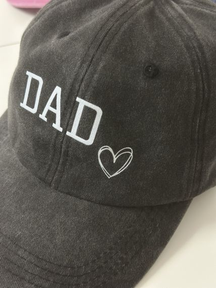 Комплект кепок бейсболка парная  Папа Мама Love (Dad Mom)  56-60р Серый с Розовым  (9090) | Зображення 1